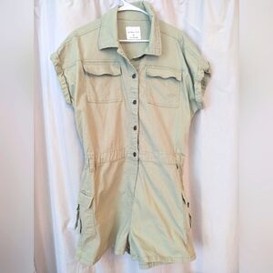 Green Shorts Jumpsuit